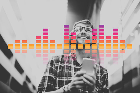Audio Digital Equalizer Music Tunes Sound Wave Graphic Concept