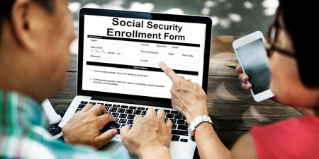 Social Security Enrollment Form Document Concept