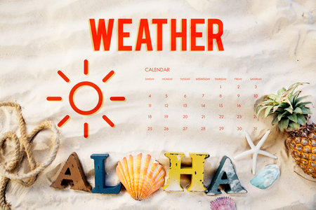 Summer Calendar Schedule Fun Happiness Concept