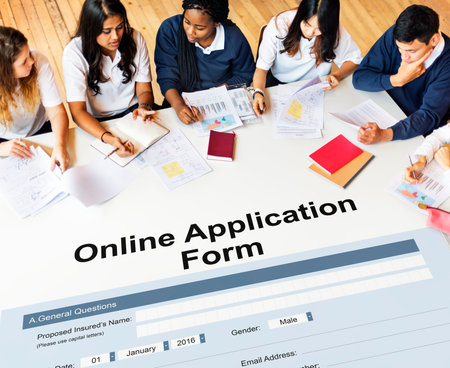 Online Application Form College Concept