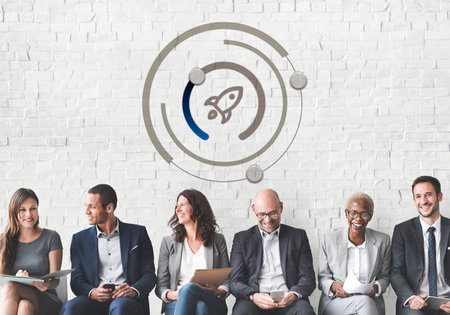 Start Up Business Rocket Ship Graphic Concept