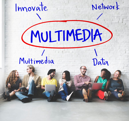 Cyberspace Network Multimedia Innovate Multimedia Concept