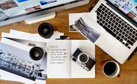 Digital Tablet Photography Design Studio Editing Concept