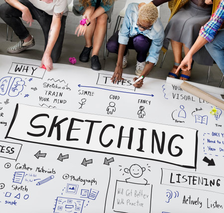 Sketching Visual Notes Design Handwriting Ideas Concept