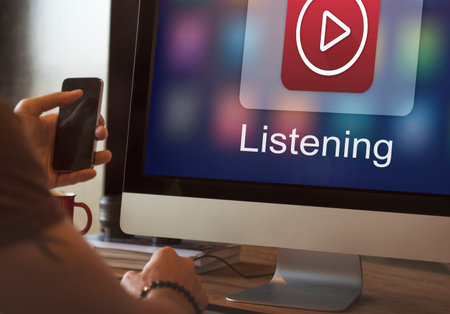 Digital Music Streaming Multimedia Entertainment Online Concept