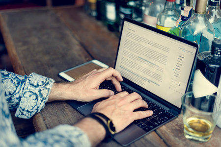Hobby Writer Working Typing Article Concept