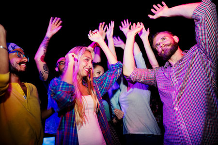 Group Of People Dancing Concept