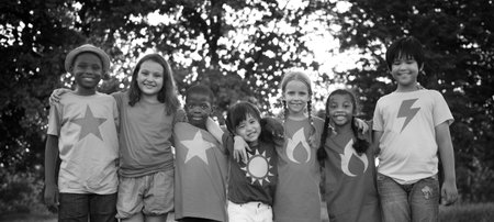 Child Friends Boys Girls Playful Nature Offspring Concept