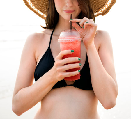Girl Beach Summer Holiday Vacation Relaxation Concept