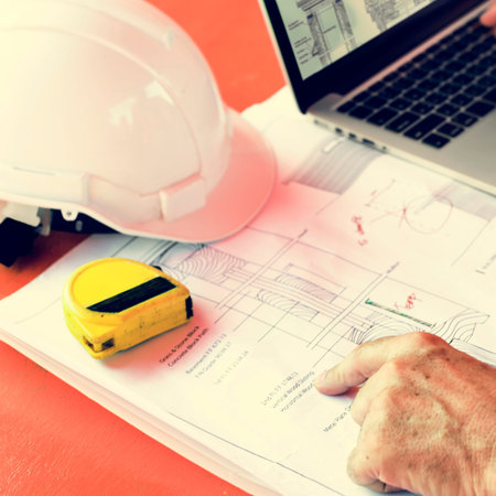 Blueprint Architect Career Structure Construction Concept