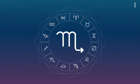 Scorpio Symbol Horoscope Zodiac Graphic Concept