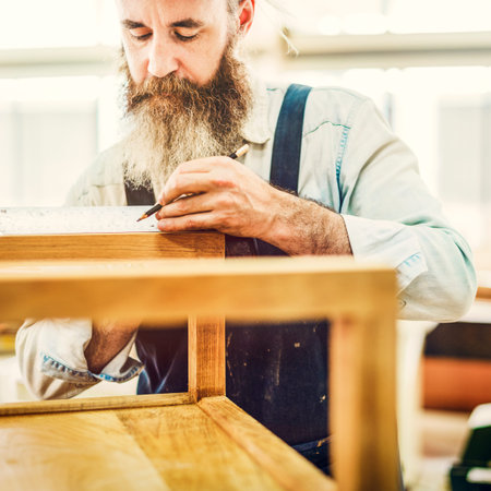 Carpenter Craftsman Handicraft Wooden Workshop Concept