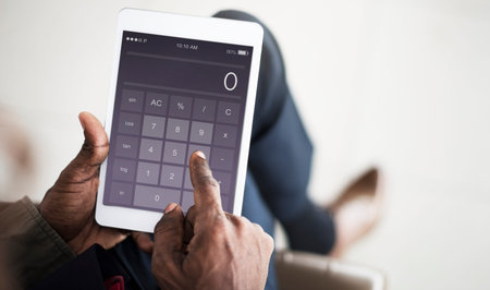Calculator Calculate Accounting Aplication Concept