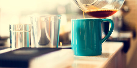 Apron Barista Coffee Cafe Cup Pouring Latte Concept