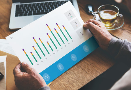 Business Chart Data Analysis Concept