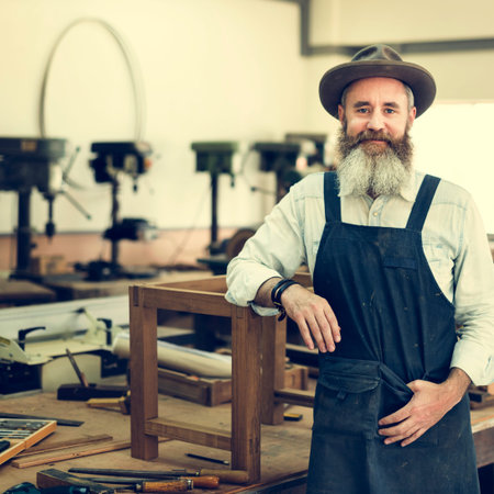 Carpenter Craftsman Handicraft Wooden Workshop Concept