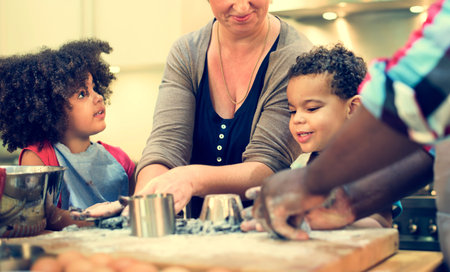 Family Cooking Kitchen Food Togetherness Concept