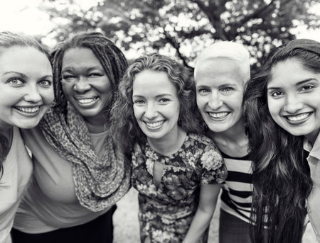 Group of Women Socialize Teamwork Happiness Concept