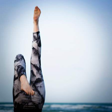 Yoga Exercise Stretching Meditation Concentration Summer Concept