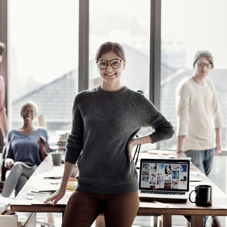 Business Team Brainstorming Workspace Concept