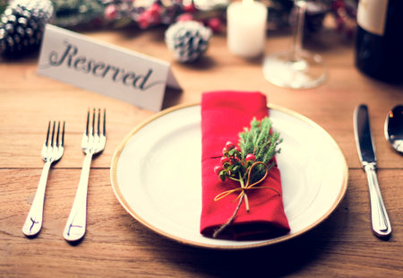 Christmas Family Dinner Table Concept