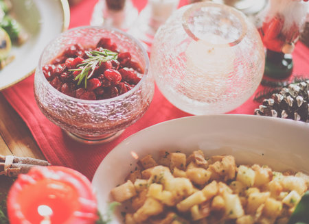 Christmas Family Dinner Table Concept