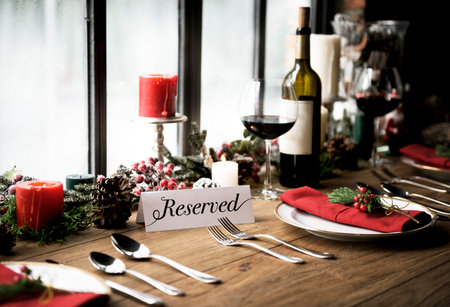 Christmas Family Dinner Table Concept