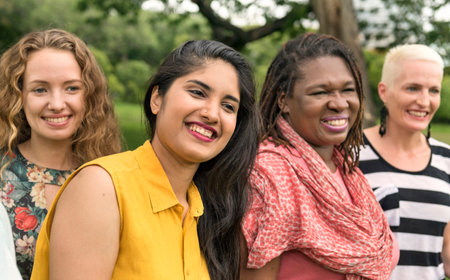 Group of Women Socialize Teamwork Happiness Concept