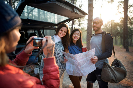 People Friendship Hangout Traveling Destination Camping Concept
