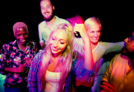 Group Of People Dancing Concept