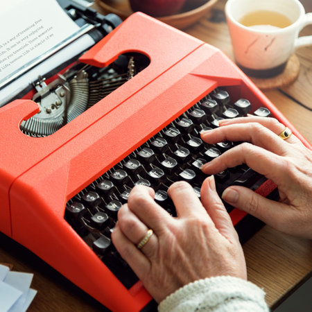 Typewriter Letter Alphabet Message Working Concept