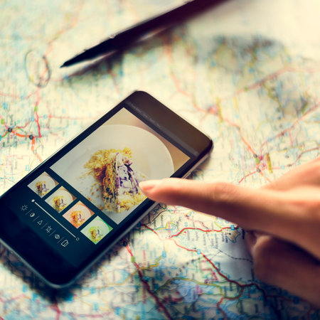 Digital Device Photography Editing Concept