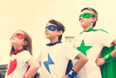 Superhero Boy Girl Brave Imagination Concept