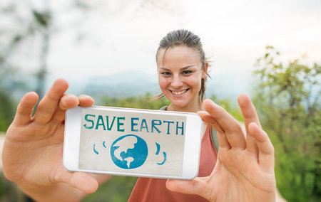 Earth Day Globe Icon Concept