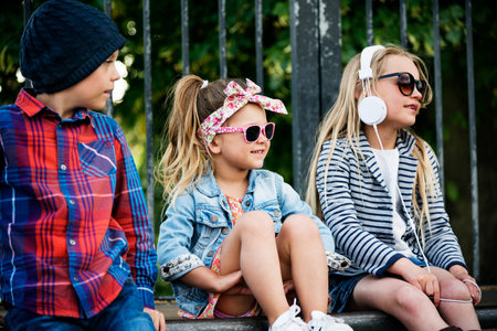 Group of Kids Fashionable Cute Adorable Concept