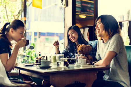 Group Of People Drinking Coffee Concept