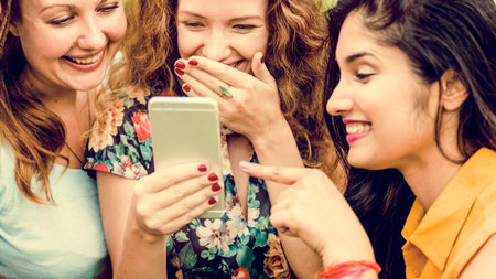 Women Using Digital Device Concept