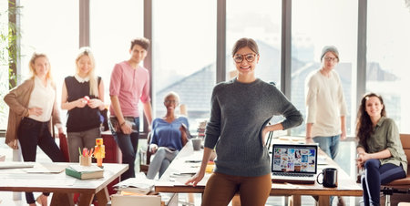 Business Team Brainstorming Workspace Concept