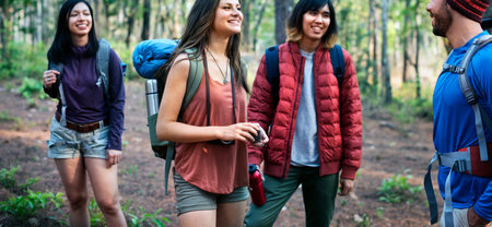 People Friendship Hangout Traveling Destination Camping Concept