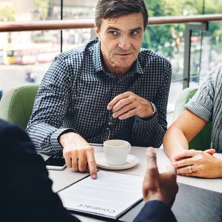 Business Discussion Talking Deal Concept