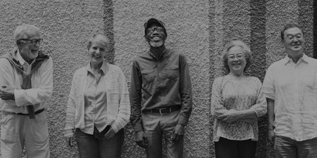 Group of Senior Retirement Friends Happiness Concept