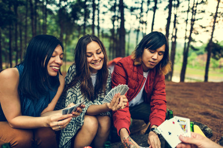People Friendship Hangout Traveling Destination Camping Concept