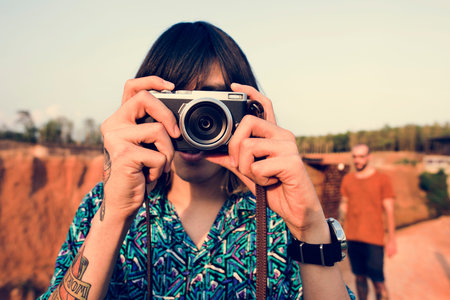 Man Photographer Traveler Lifestyle Concept