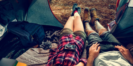 People Friendship Hangout Traveling Destination Camping Concept