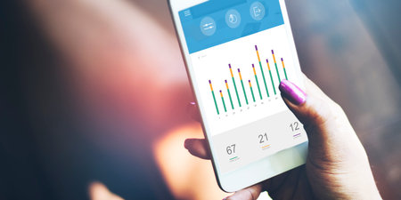 Business Chart Data Analysis Concept