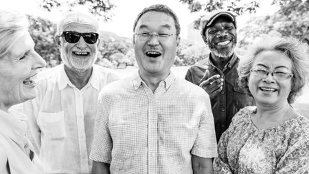 Group of Senior Retirement Friends Happiness Concept