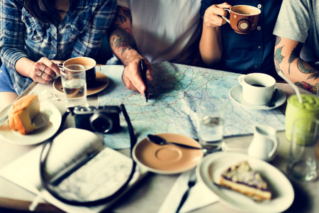 Group Of People Drinking Coffee Concept