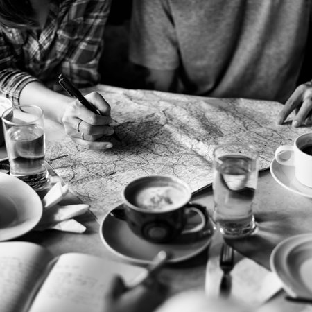 Group Of People Drinking Coffee Concept