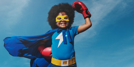 Little Boy Super Hero Concept