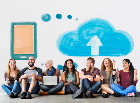 Cloud Storage Modern Technology Concept